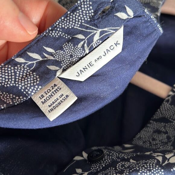 Janie & Jack Blue floral jumpsuit - Picture 4 of 5